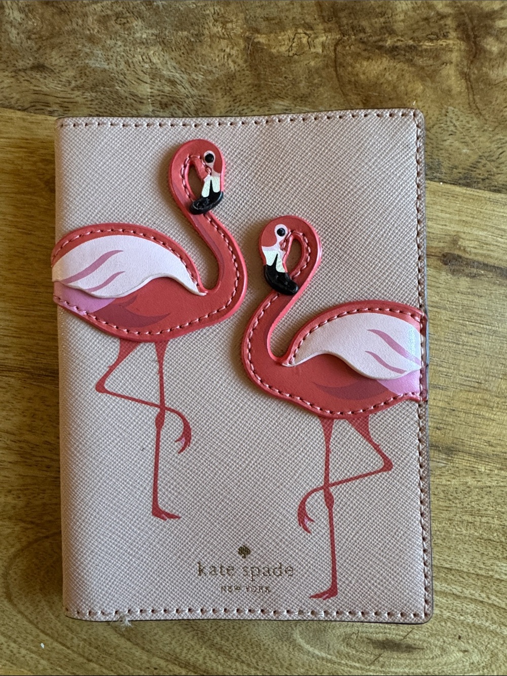 kate spade New York Pink Flamingo Passport Holder